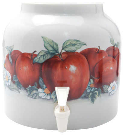 Goldwell Designs Apples Design Water Dispenser Crock Traditional