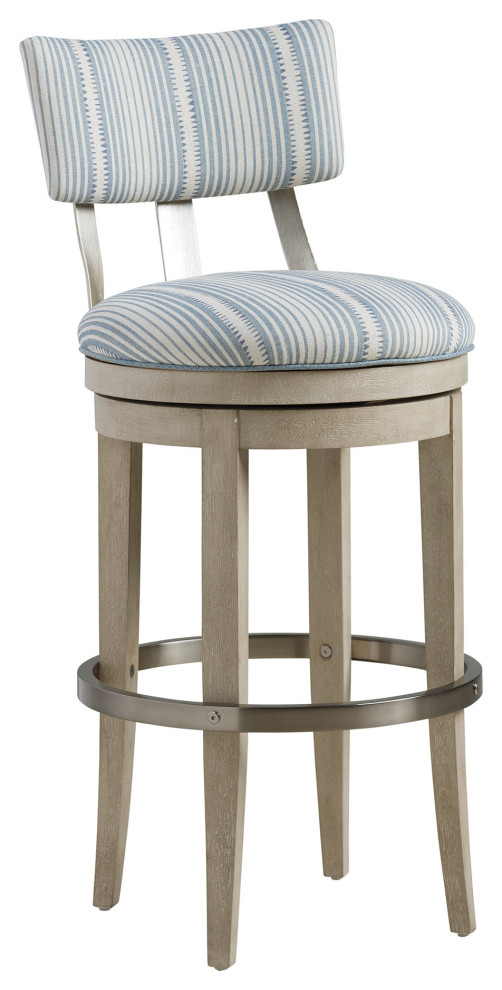 Cliffside Swivel Upholstered Bar Stool Farmhouse Bar Stools And