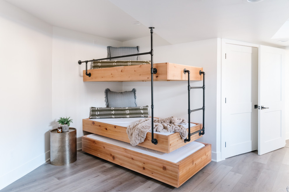 Inspiration for a transitional bedroom remodel in Omaha
