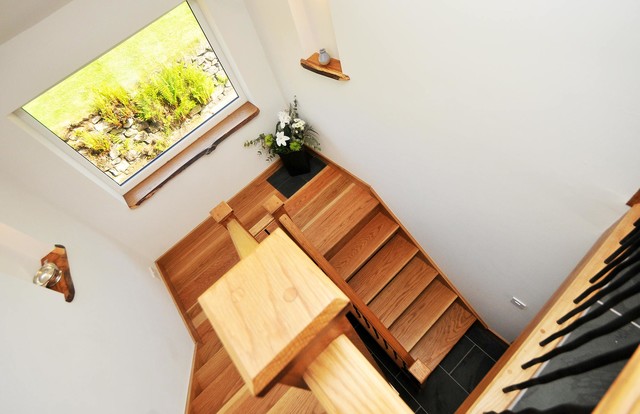 Skye House Renovation rustic-staircase