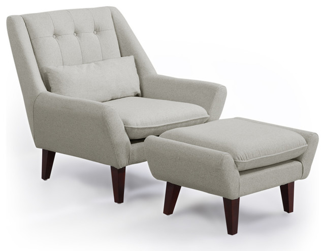 stuart modern lounge chair and ottoman 2 piece set midcentury