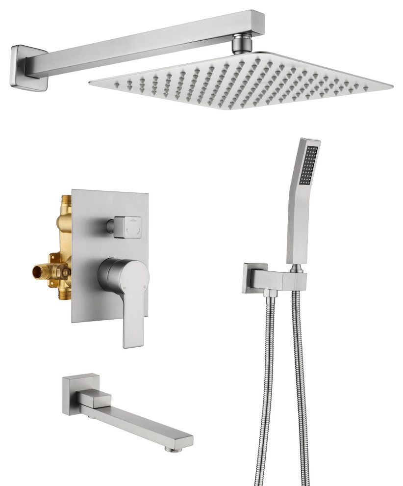 10" Shower System With Shower, Brushed Nickel