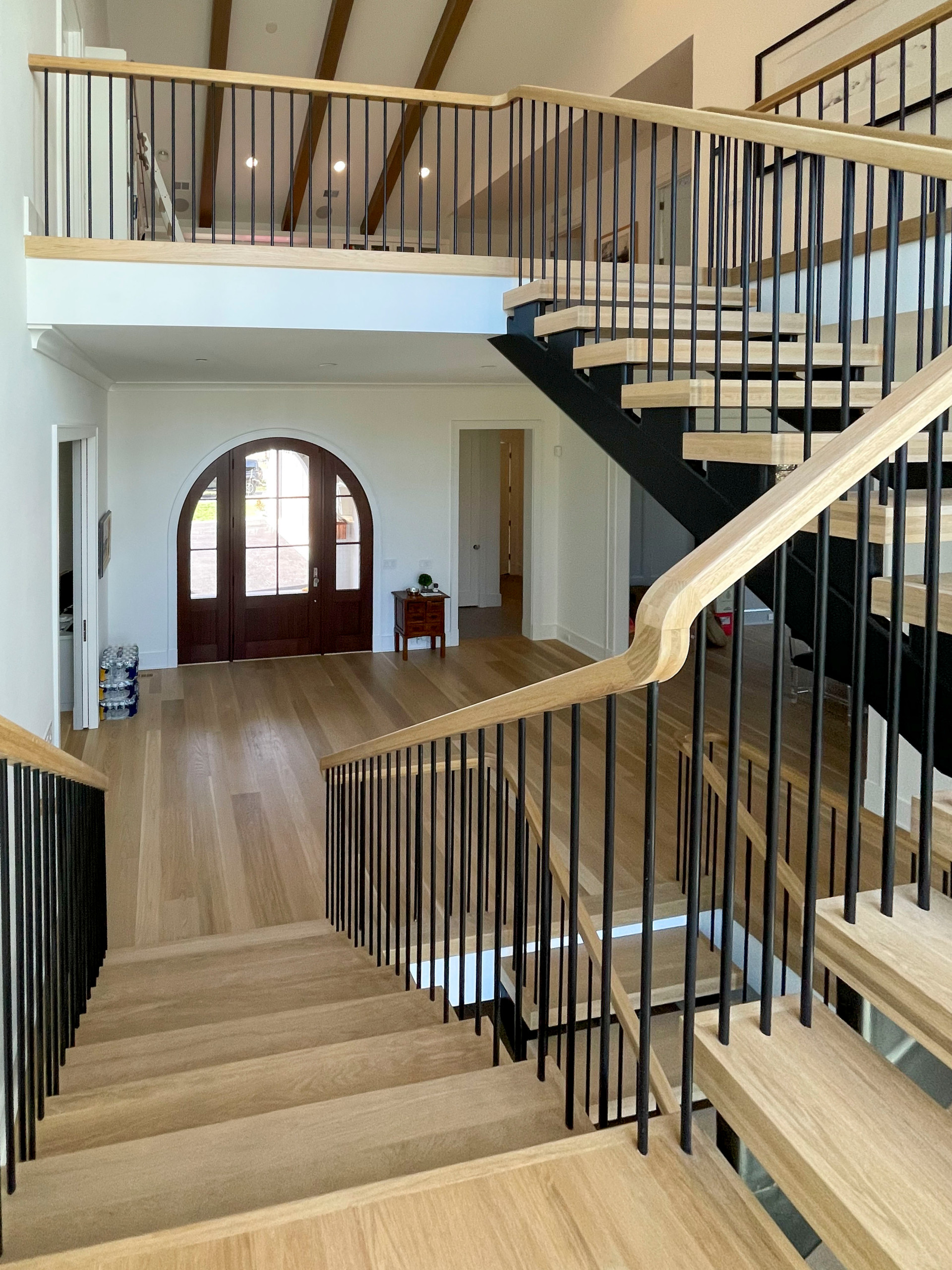 96_Dramatic cantilevered no-riser staircase, Bethesda, MD 20814