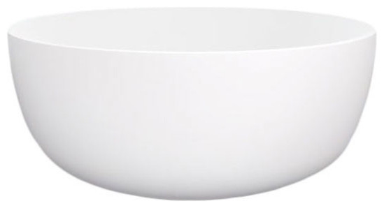 Vale Round Freestanding Bathtub White Acrylic 53 Contemporary Vale Round Freestanding Bathtub White Acrylic 53