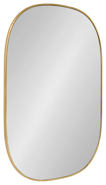 Caskill Rounded Rectangle Gold Leaf Wall Mirror 24x36 Gold Leaf Wall Mirror 24x36