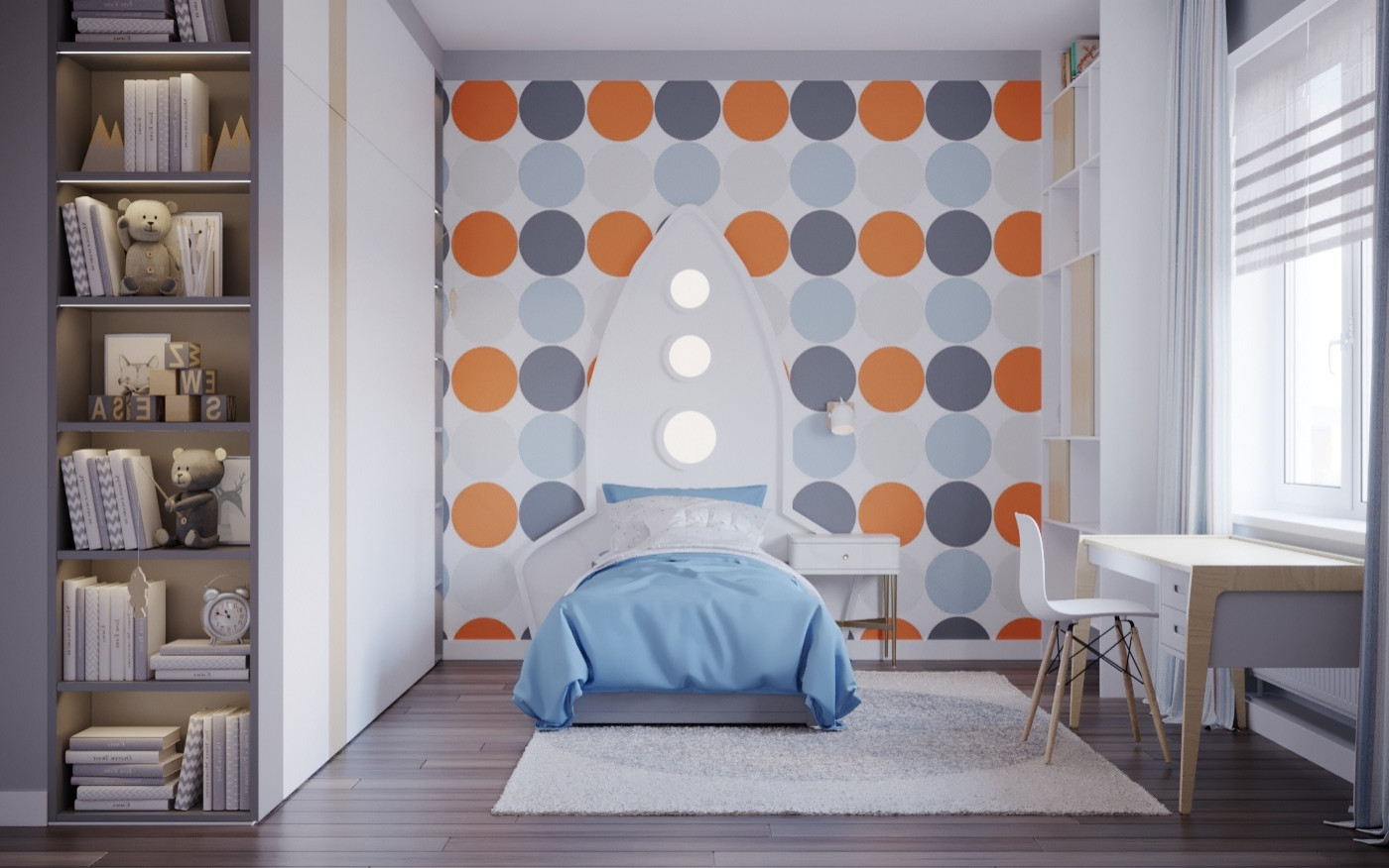 Детская. Дизайн-проект коттеджа в Московской области