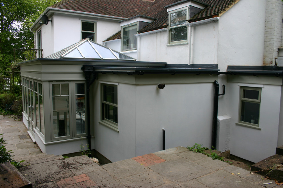Traditional orangery with linked utility room and cloakroom