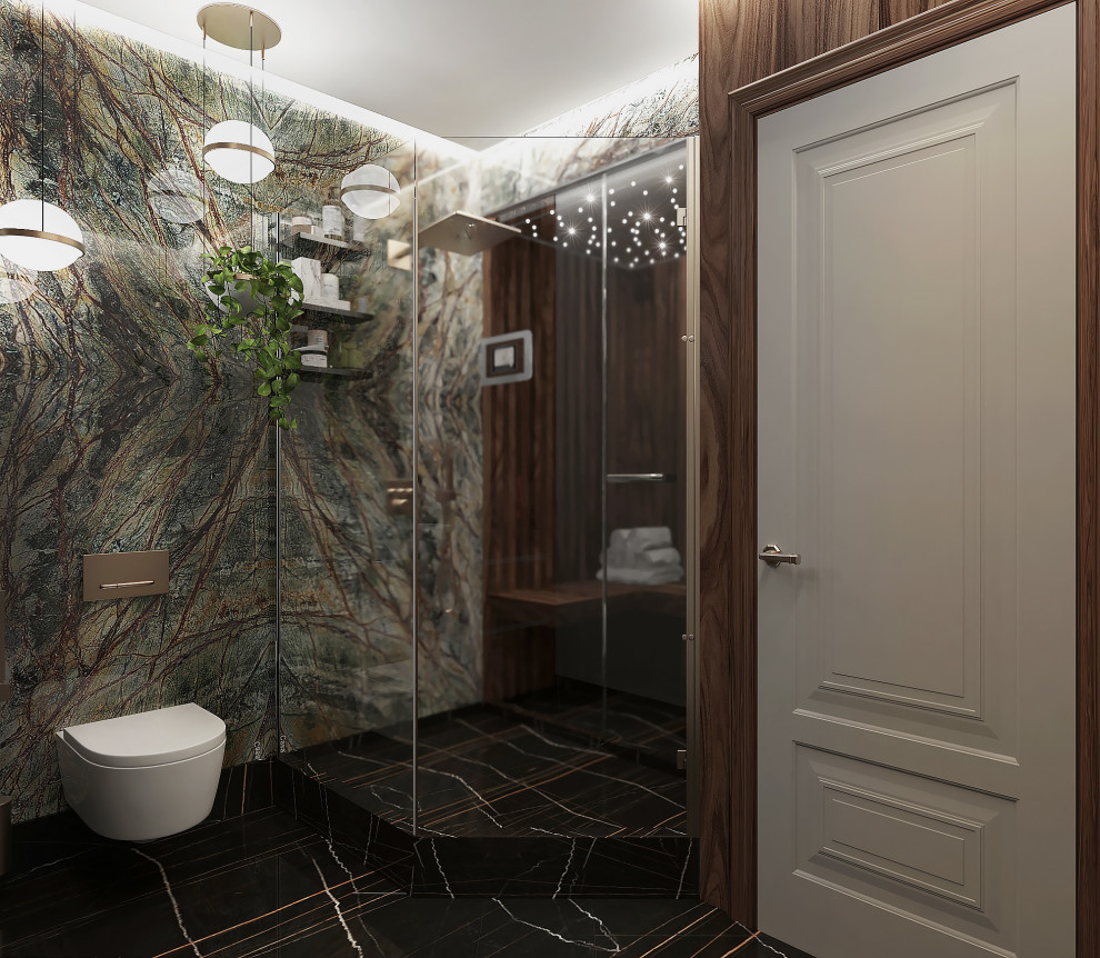 Дизайн интерьера "Мужской санузел в ЖК "Долина Сетунь"