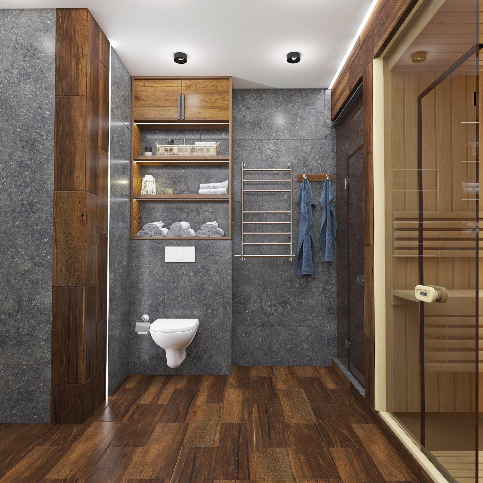 Проект двухуровневой квартиры  в стиле Лофт (135 кв м)