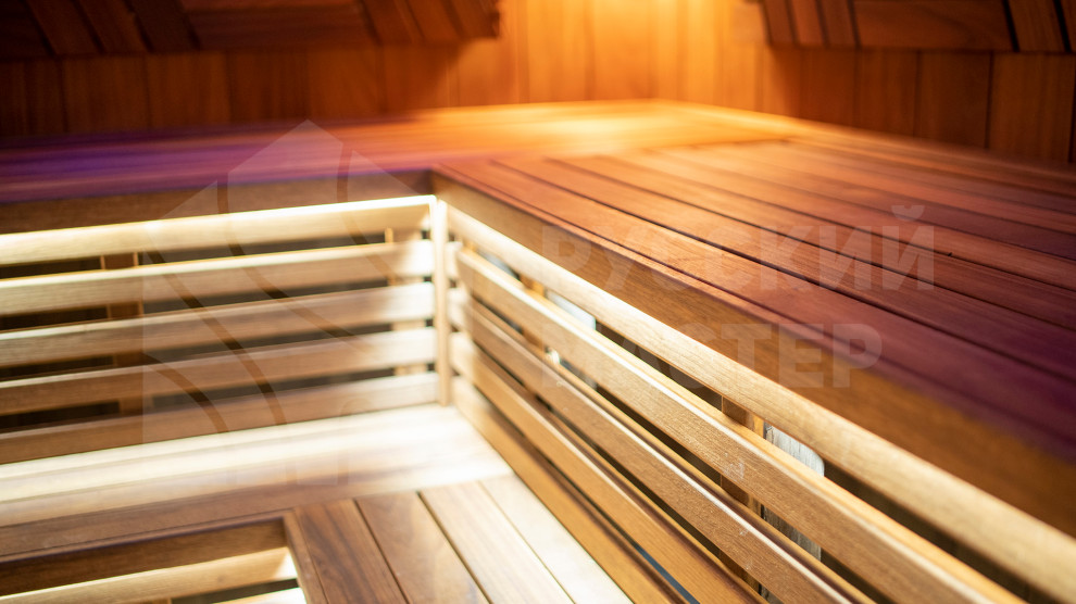 Обзор парной из экзотической и редкой древесины Фраке