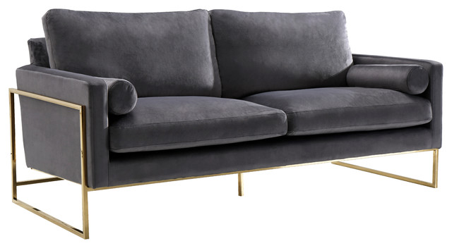 Mila Velvet Sofa - Contemporary - Sofas - by Meridian Furniture | Houzz