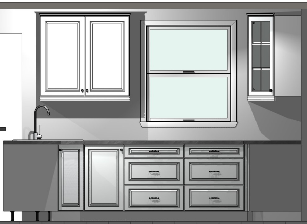 Example of a transitional home design design in Toronto