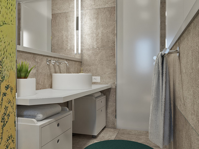 BAGNO STRETTO E LUNGO modern-badezimmer
