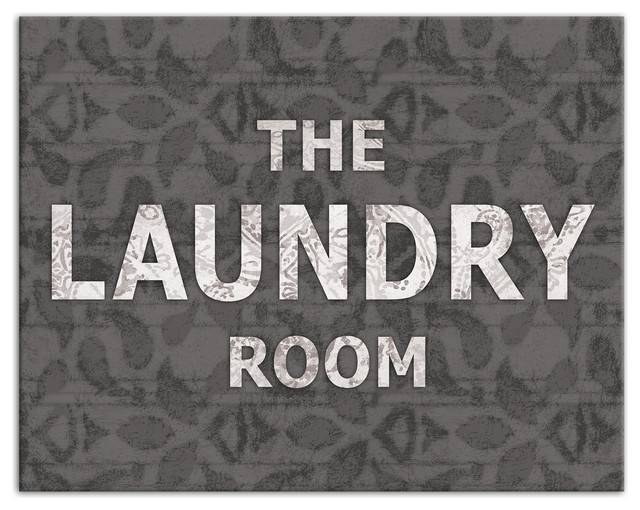 The Laundry Room Damask Wall Art Contemporary Novelty Signs by