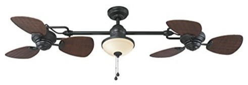 Harbor Breeze Twin Breeze Ii 74 Oil Rubbed Bronze Outdoor Downrod Ceiling Fan