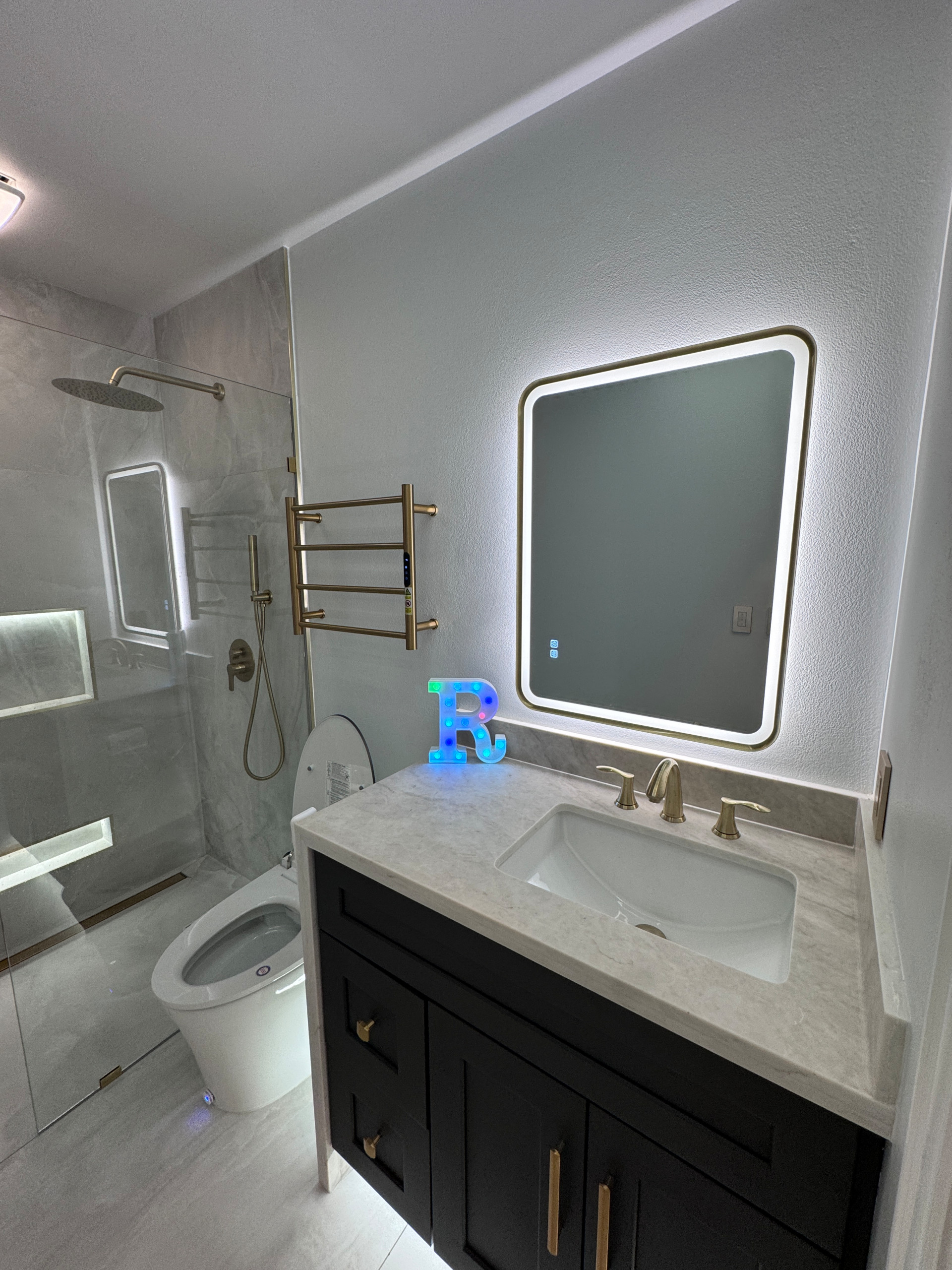 Guest Contemporary Modern Bathroom Remodeling in Cypress