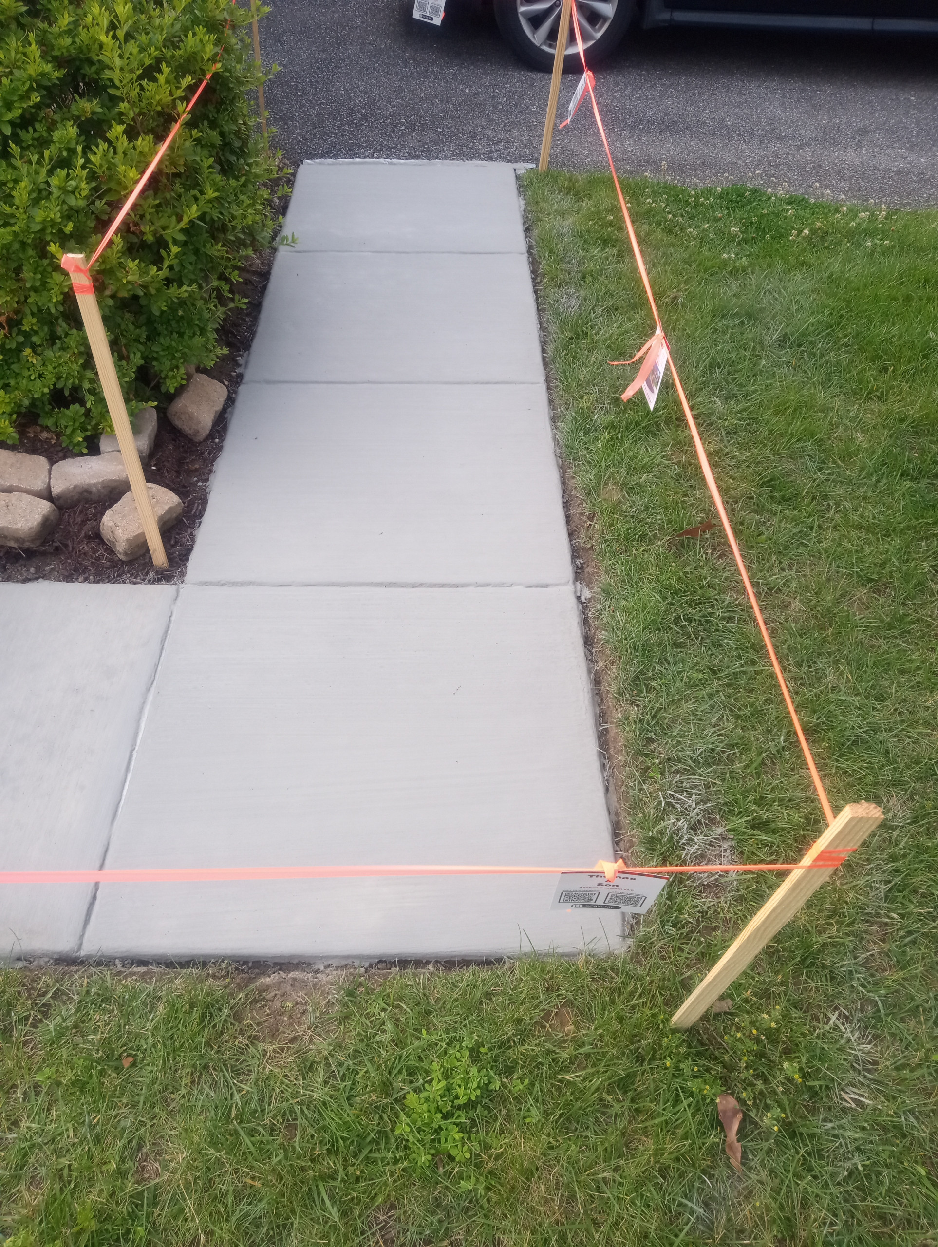 Concrete repair after  work is completed