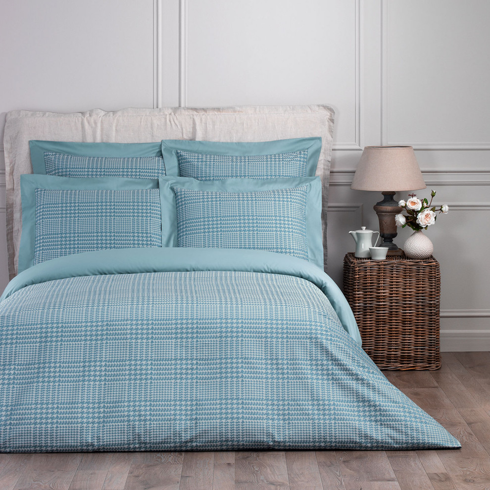 William Sky Blue Duvet Cover Full, Full Contemporary Duvet Covers