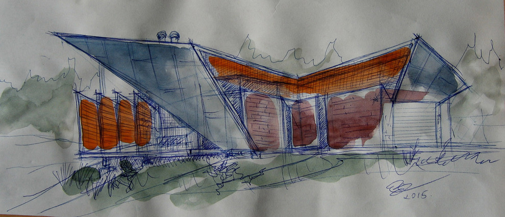 Размышление с карандашом - наброски, малоэтажные частные дома и таунхаусы