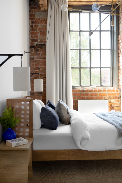 Worldly Loft rustic-bedroom