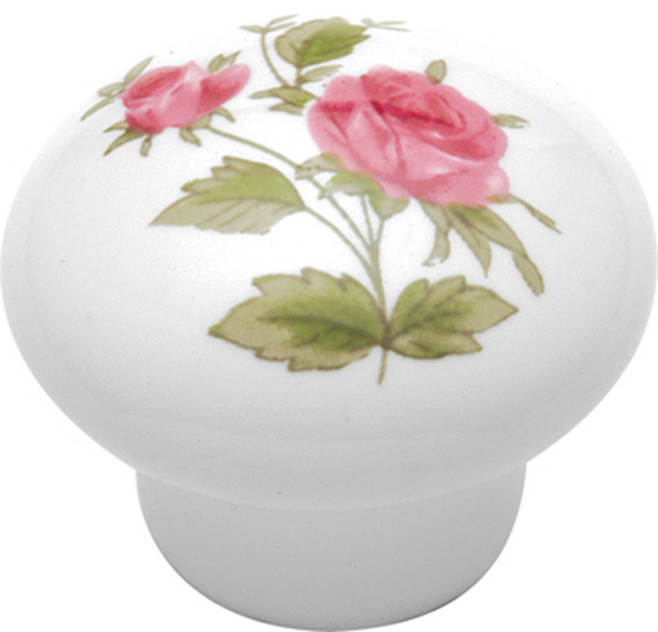 Belwith Hickory 1-1/16 In. English Cozy Pink Rose Cabinet Knob P603-PR Hardware