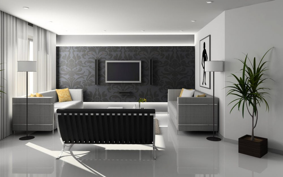 Example of a minimalist entryway design in Orange County