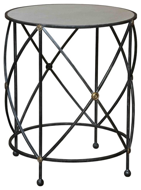 round end table with lamp