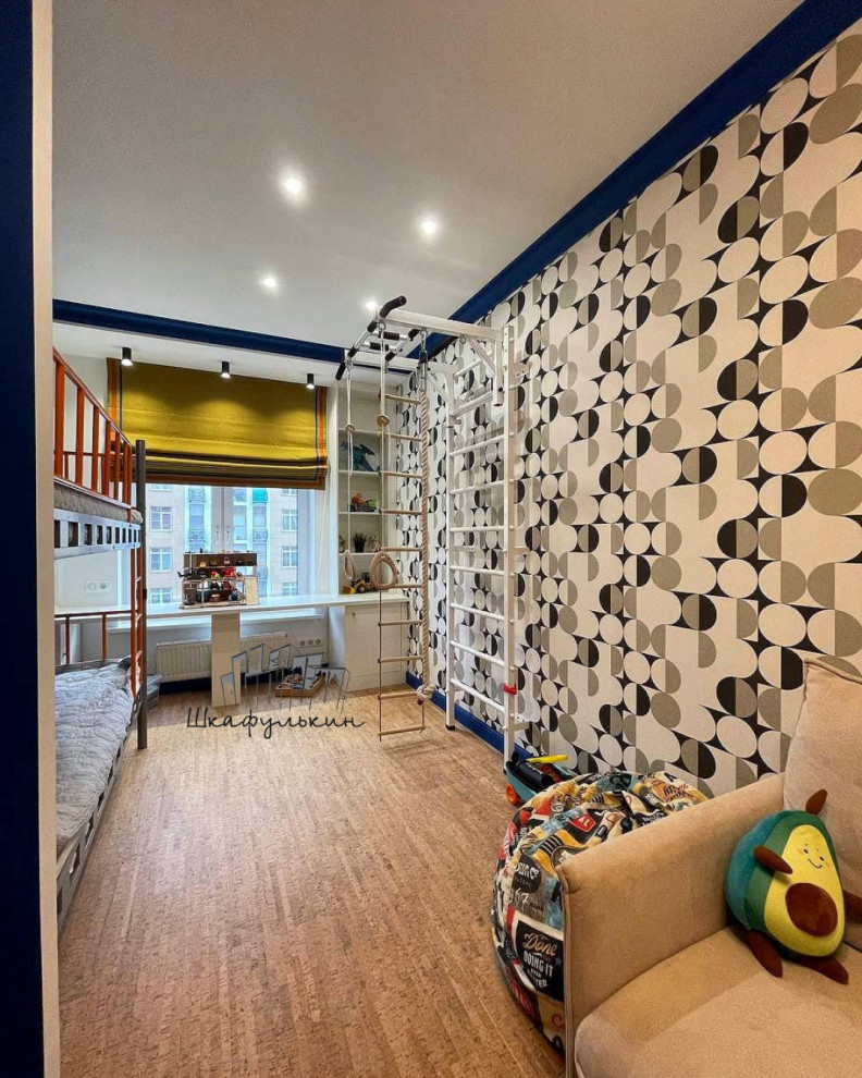 Меблировка детской для мальчиков в современном стиле