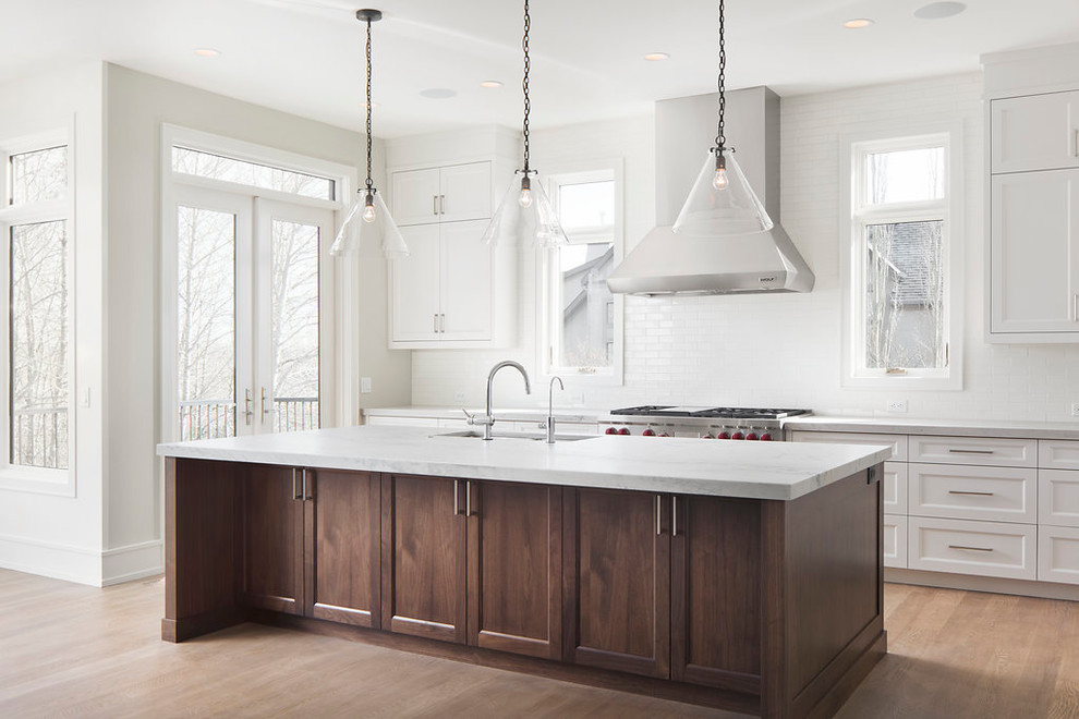Transitional kitchen photo in Calgary