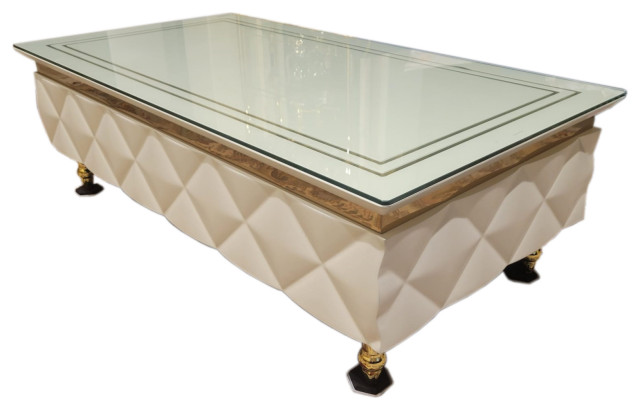 Infinity Coffee Table With Glass Top