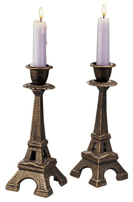 Eiffel Tower Candle Sticks, Set of 2