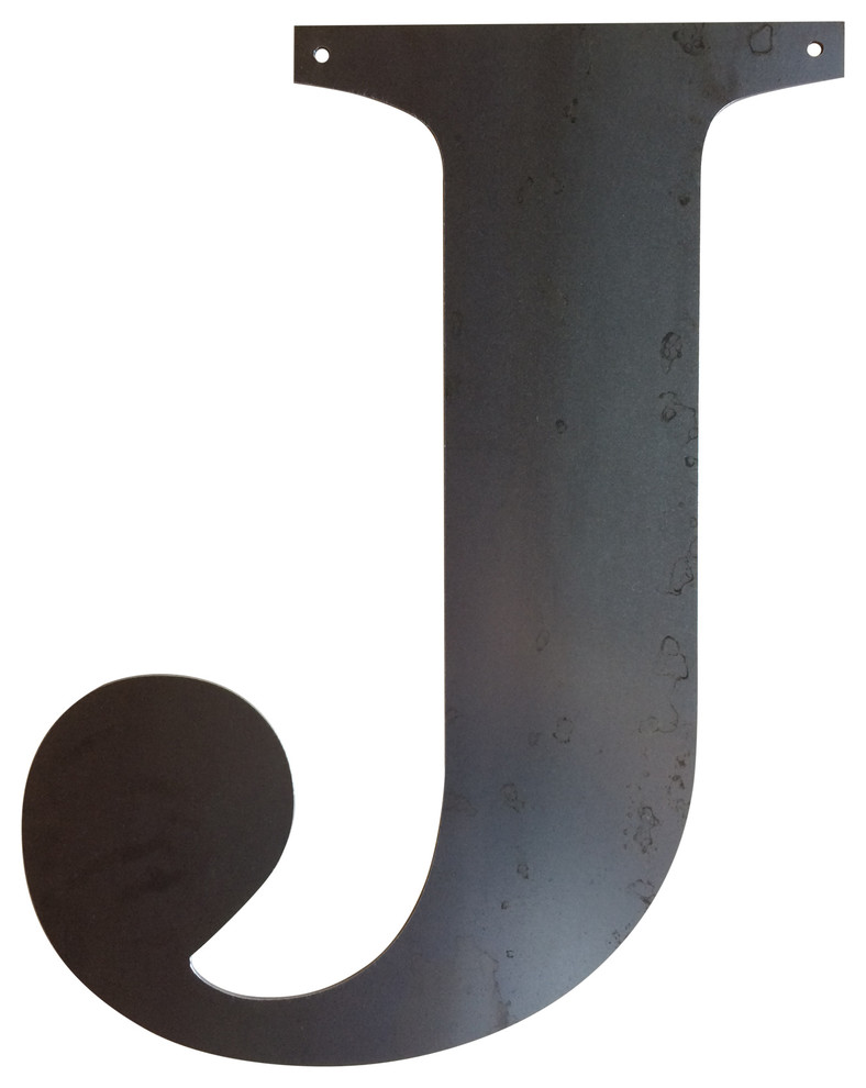 Rustic Large Letter "J", Clear Coat, 22"