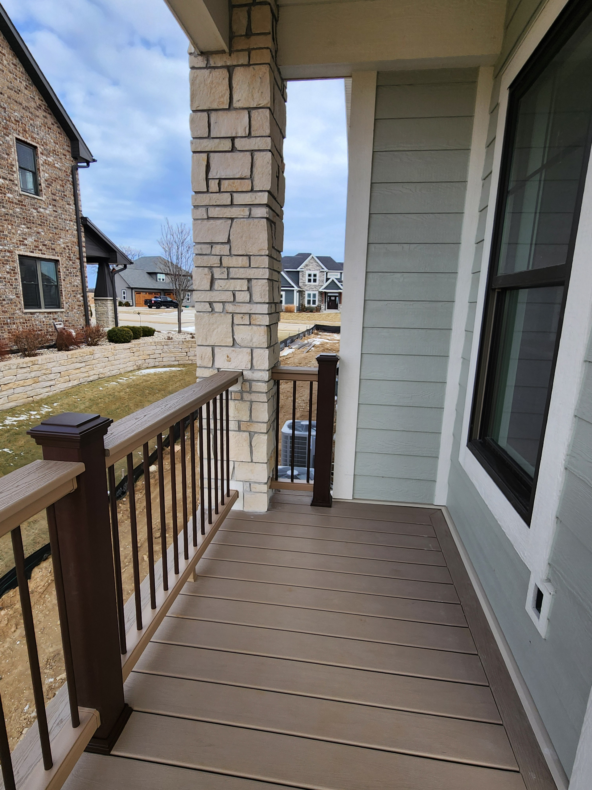 Deck overlooking golf course