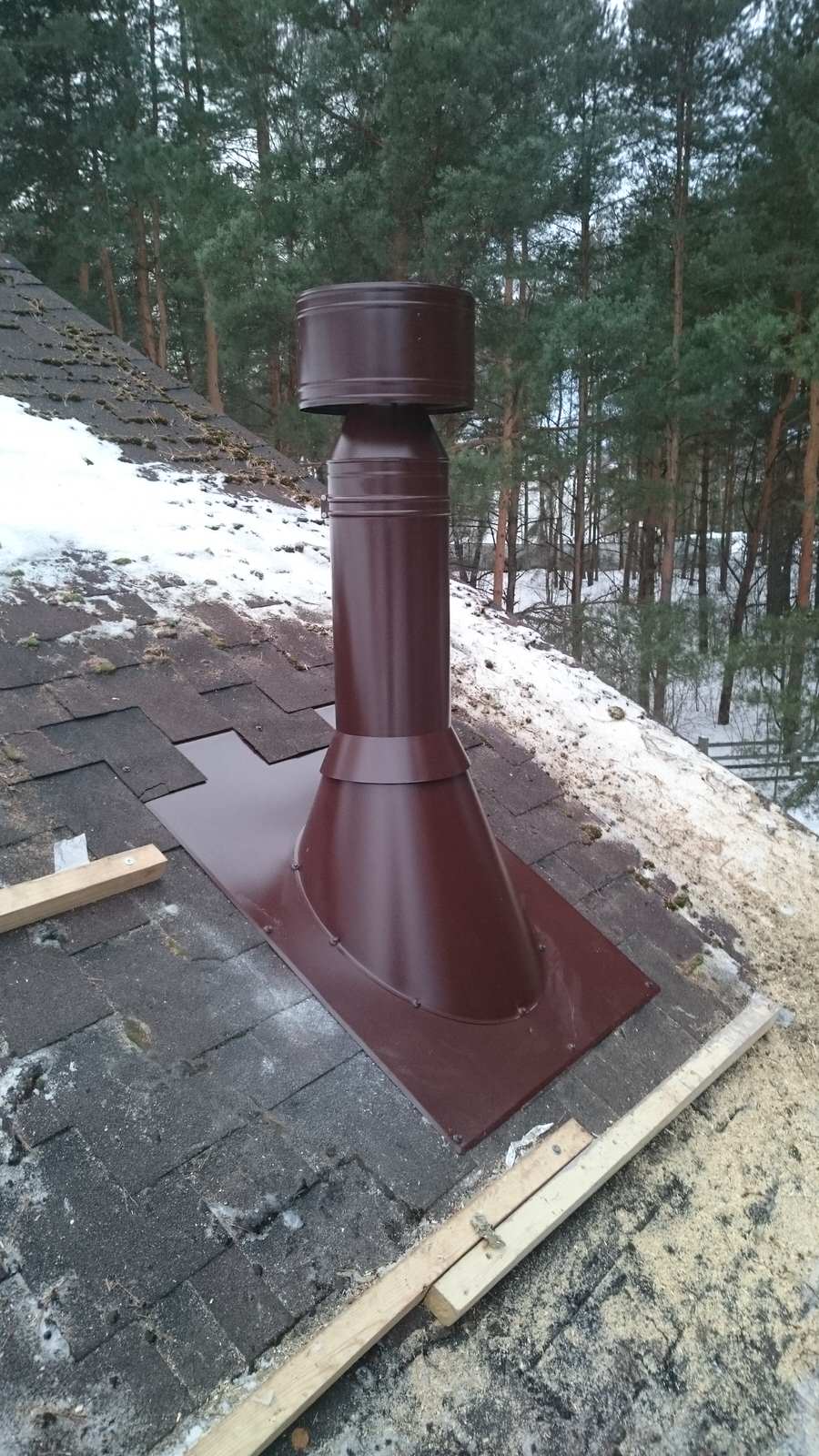 Печь Эдил камин и крашеный дымоход Вулкан