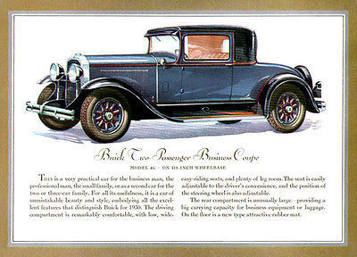 1930 buick business coupe promotional advertising poster midcentury prints and posters by poster rama 1930 buick business coupe promotional advertising poster 8 5 x11