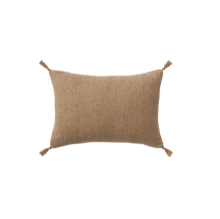 Euro Cotton Linen Blend Chambray Decorative Throw Pillow Natural - Threshold™: Indoor Square Pillow, Zipper Closure, OEKO-TEX Certified