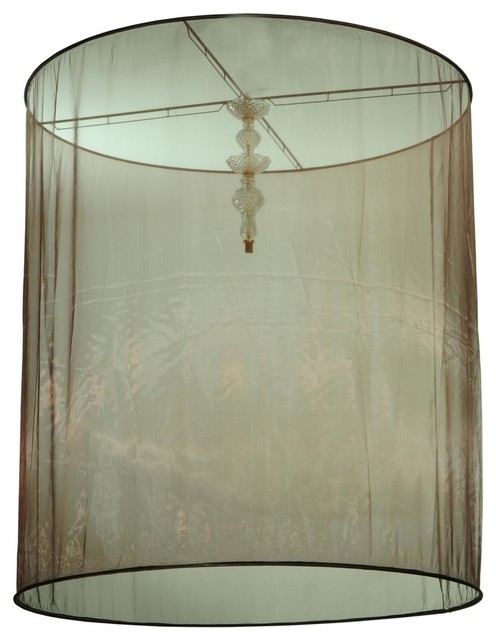 48W X 55H Organza Sheer Shade - Transitional - Lighting Globes And Shades -  by ShopFreely | Houzz