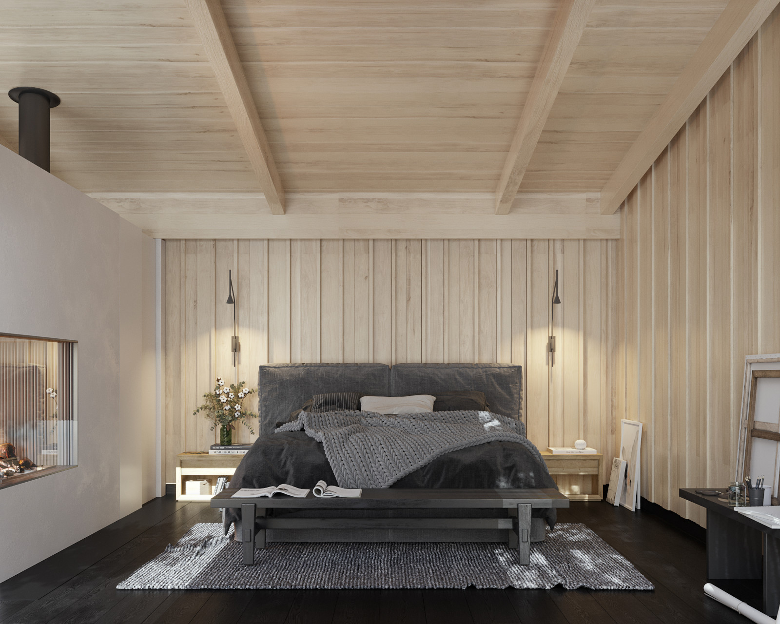 Гостевой дом с камином