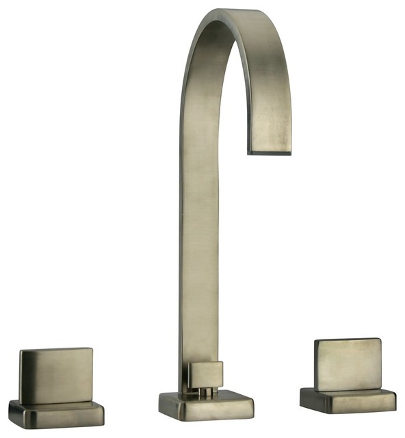 LaToscana Novello Widespread Lavatory Faucet With Lever Handles, Brushed Nickel