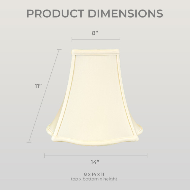 Royal Designs, Inc. BSO-704FC-6BG True Bell Basic Lamp Shade with Flame