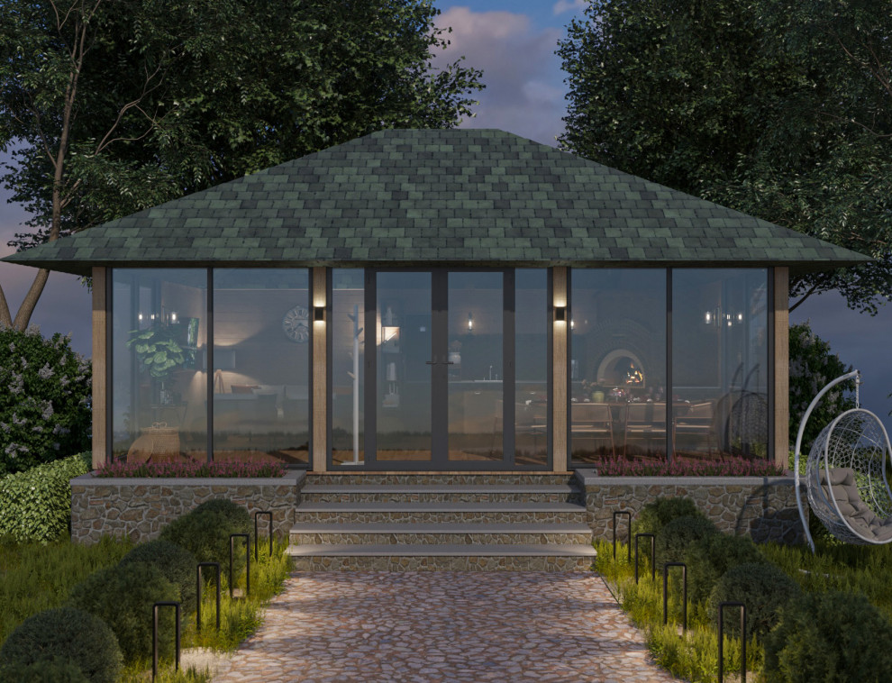 Беседка в продолжении проекта дома по Васту