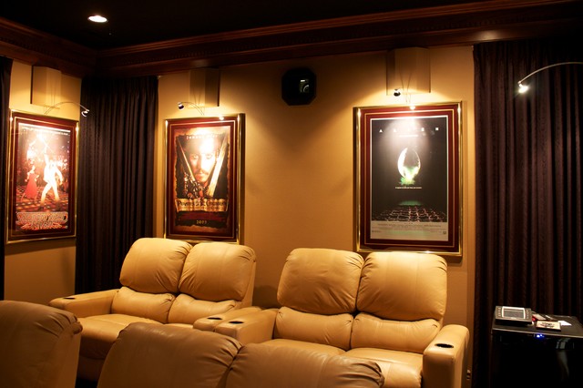 Theater room  with hidden projector 