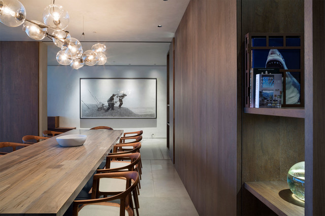 Miami Beach Condominium contemporary-dining-room