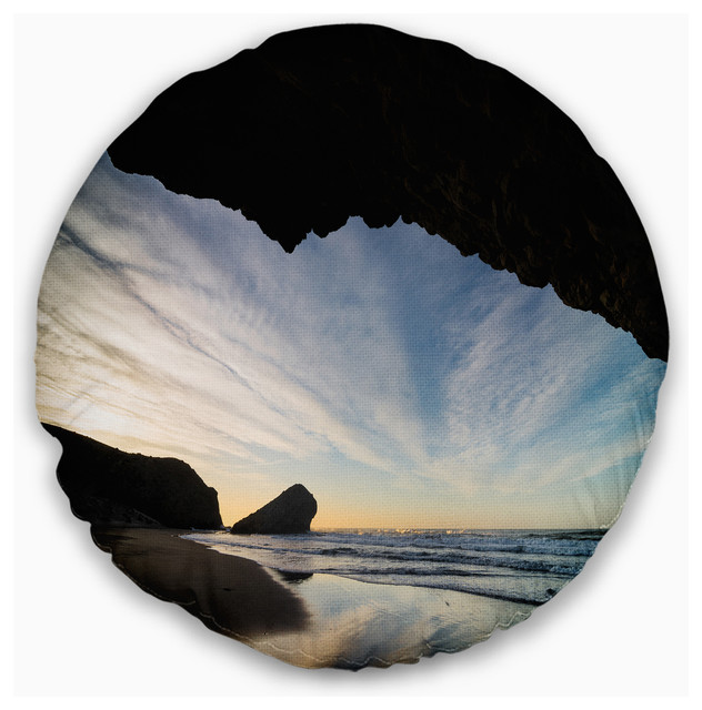 in Designart CU14782-16-16 Monsul Beach During Sunset Seashore Cushion Cover for Living Room Sofa Throw Pillow 16 in x 16 in Insert Printed On Both Side