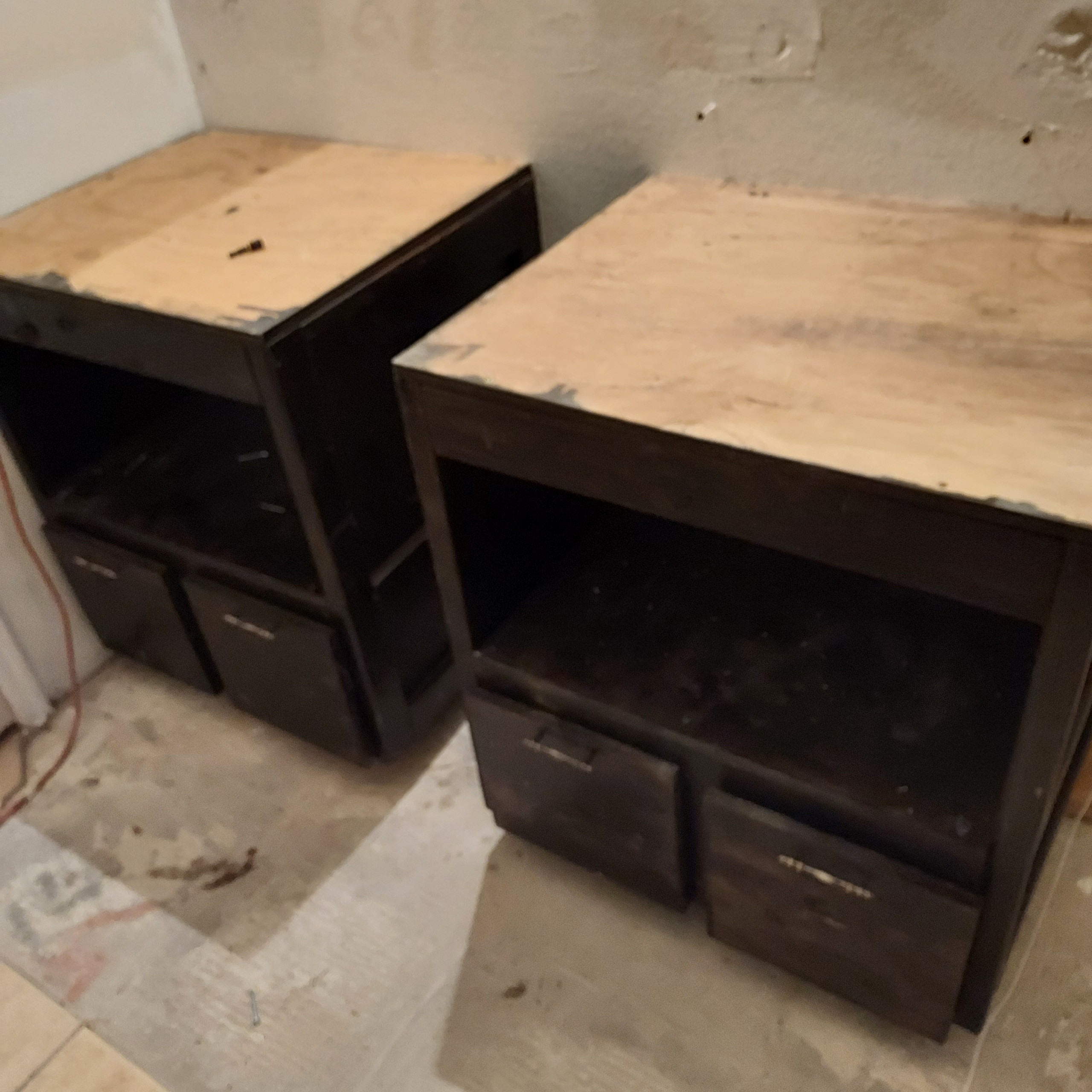 custom cabinets, copper fixtures & granite counter tops