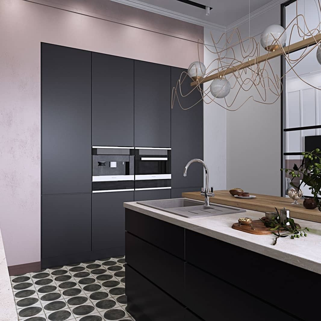 Кухня-гостиная в скандинавском стиле