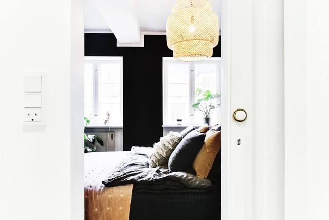 Boh&eacute;me lejlighed scandinavian-bedroom