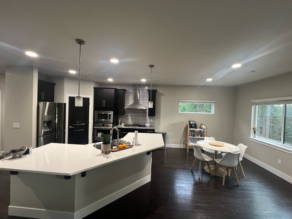 Kitchen Design dilemma - how best to extend kitchen to dining area ...