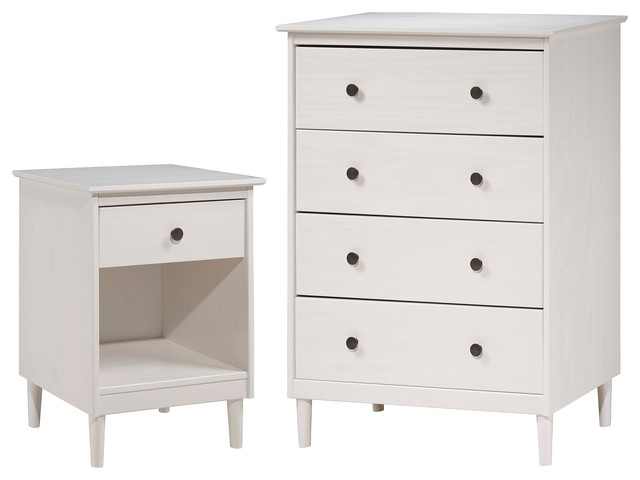 Solid Wood Bedroom Dresser And Night, White Bedroom Dresser And Nightstand Set