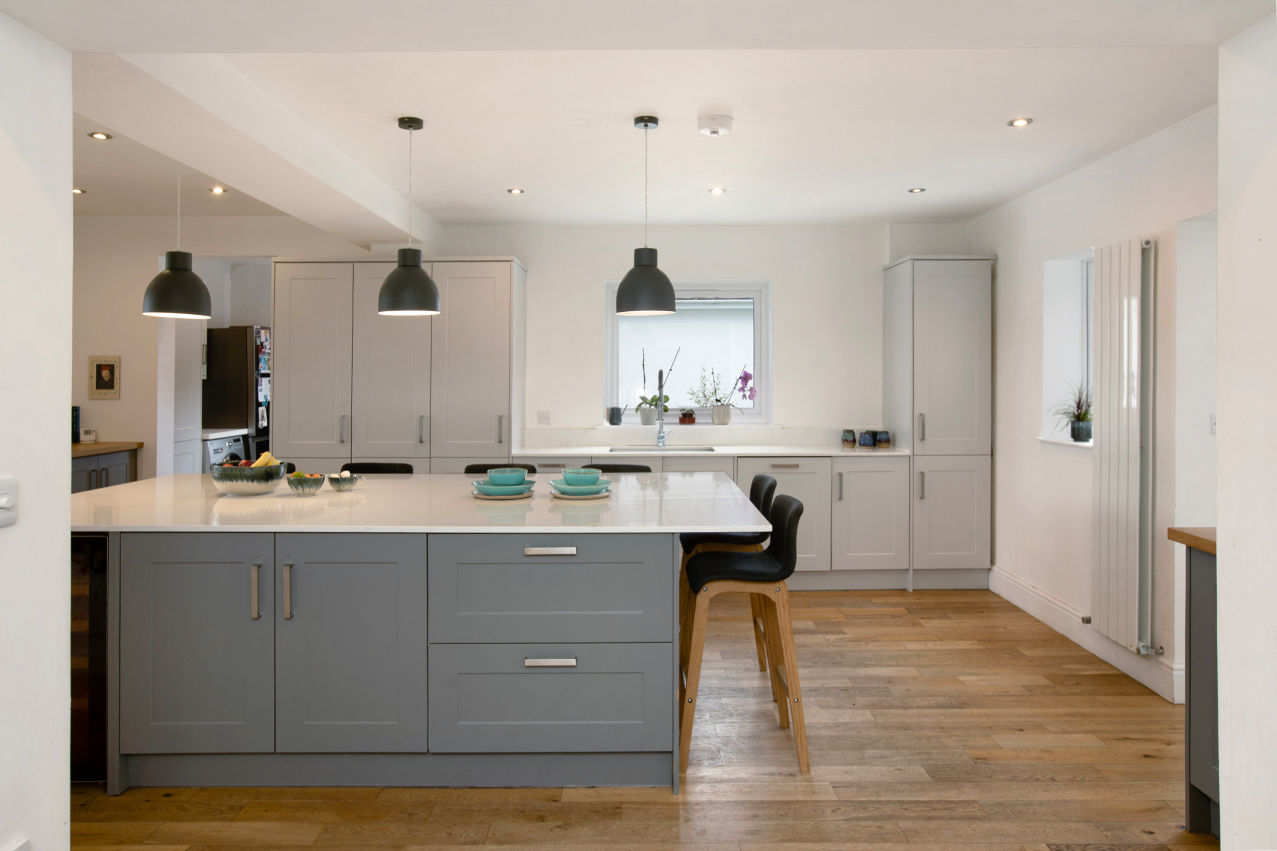 Styling of an open plan family home with river view